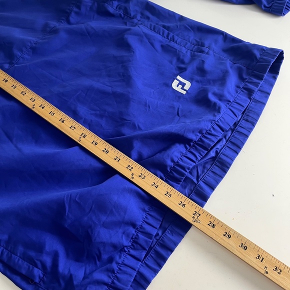 FootJoy Royal Blue V-Neck Pullover Windbreaker Jacket Mens Small W/ Pkts Poly - Picture 7 of 8
